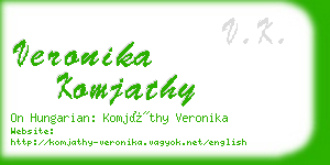 veronika komjathy business card